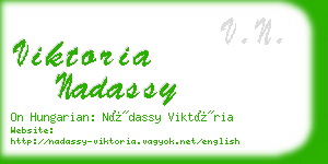 viktoria nadassy business card